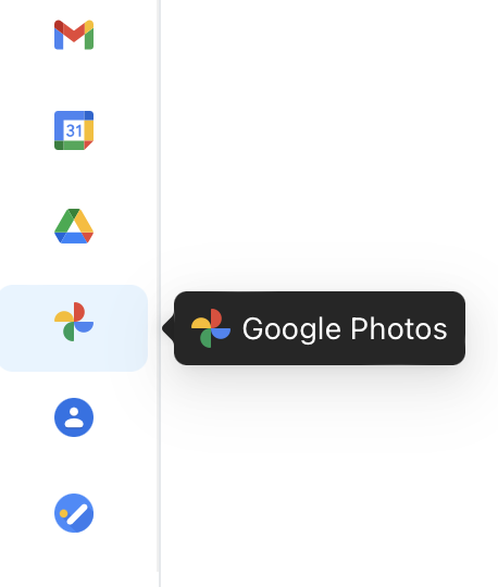 Choose Google Photos from left navigation menu