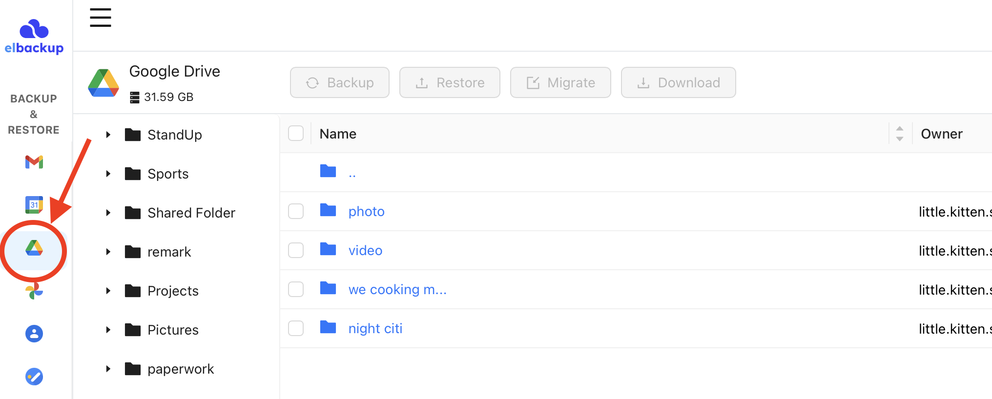 google drive backup