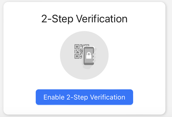 Enable 2-step verfication